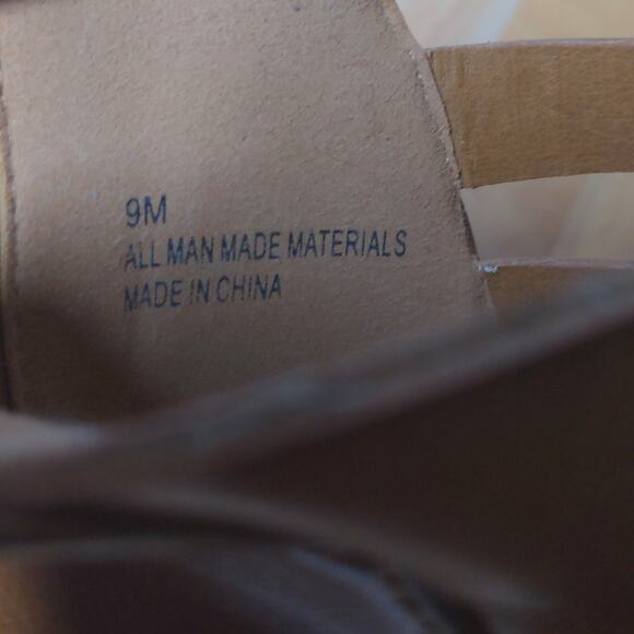 Dolce by Mojo Moxy Dakota Strappy Heeled Sandals Open Toe Back Zip Cognac 9M - Picture 16 of 16